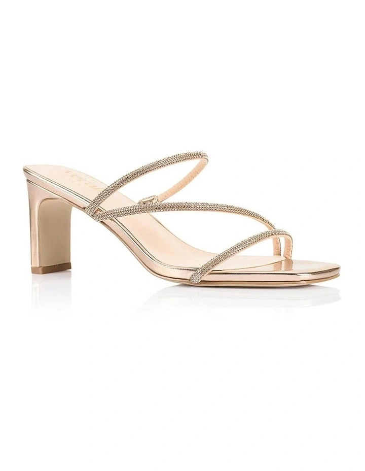 Ginger Block Heel Mules in Rose Gold image 2