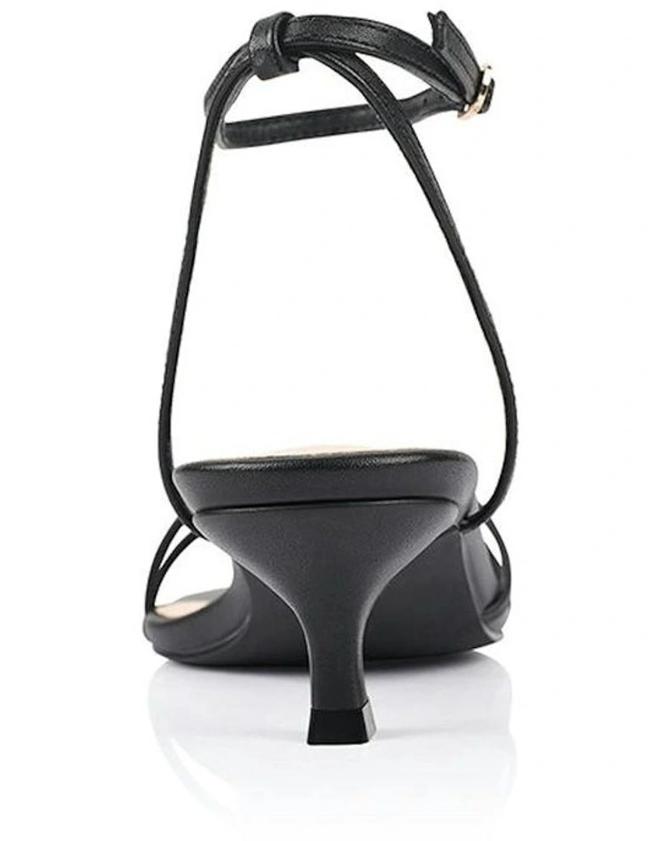 Alex Kitten Heel Sandals in Black image 3