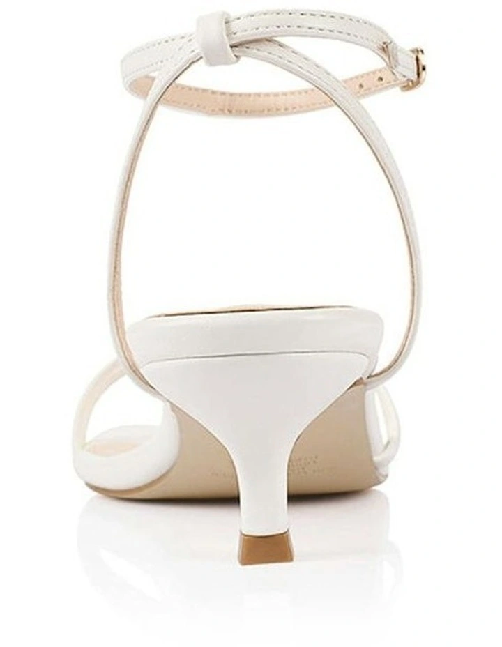 Alex Kitten Heel Sandals in Chalk White image 3