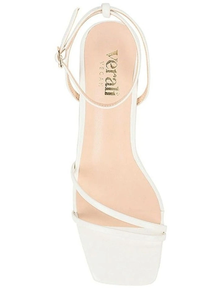Alex Kitten Heel Sandals in Chalk White image 4