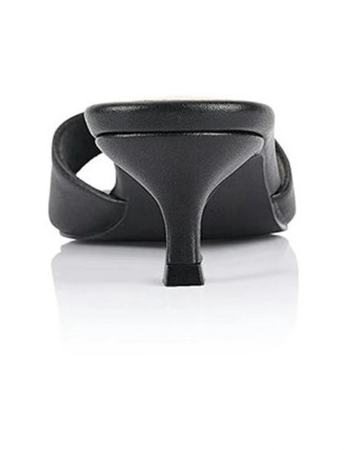 Alyssa Kitten Heel Mules in Black image 3