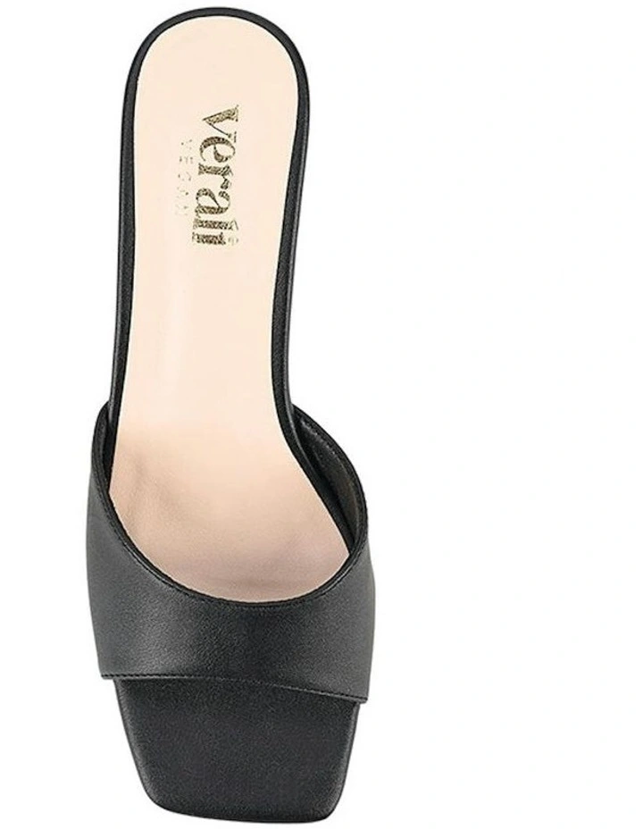 Alyssa Kitten Heel Mules in Black image 4