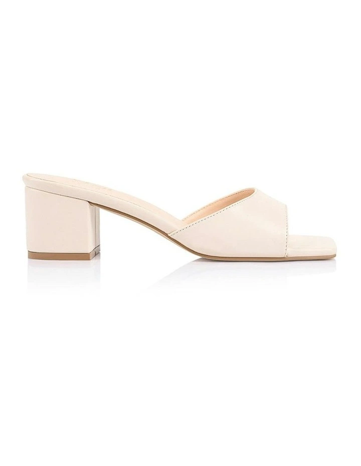 Wednesday Block Heel Mules in Bone White image 1