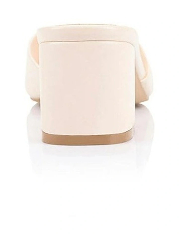 Wednesday Block Heel Mules in Bone White image 3