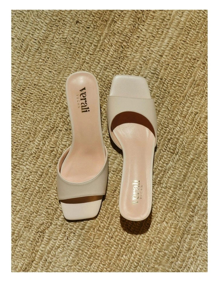 Wednesday Block Heel Mules in Bone White image 5