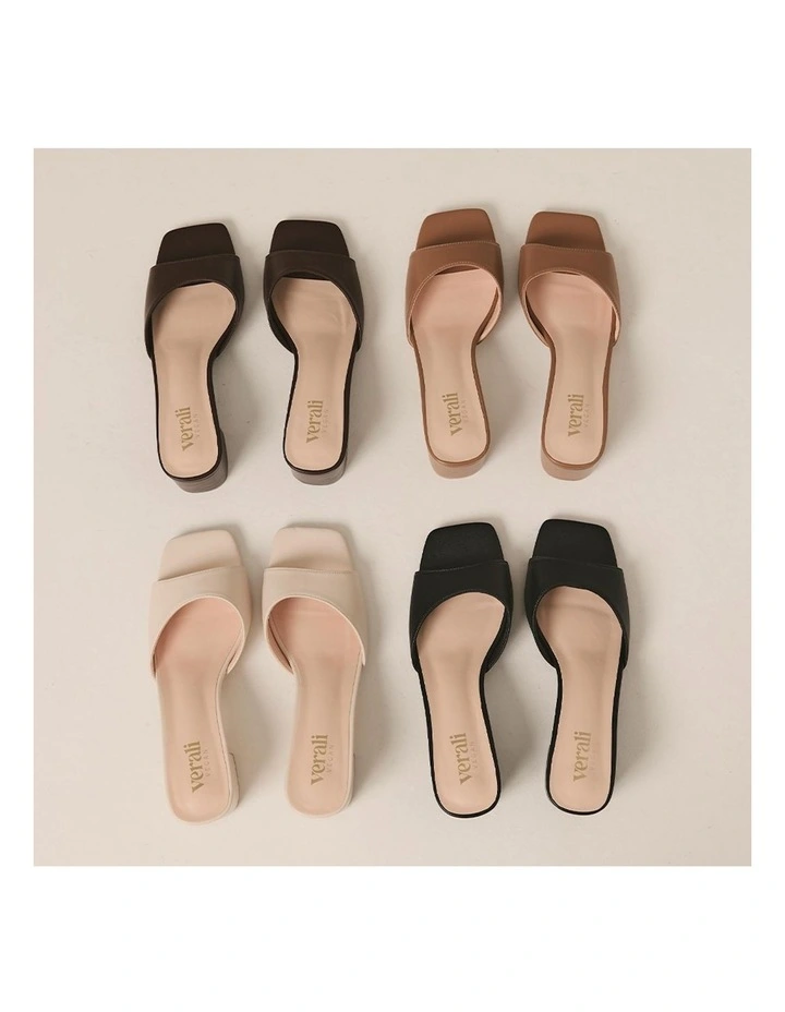 Wednesday Block Heel Mules in Bone White image 7