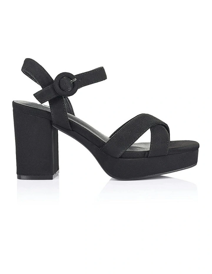 Heppell Platform Heels in Black Micro image 1