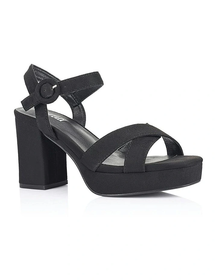 Heppell Platform Heels in Black Micro image 2
