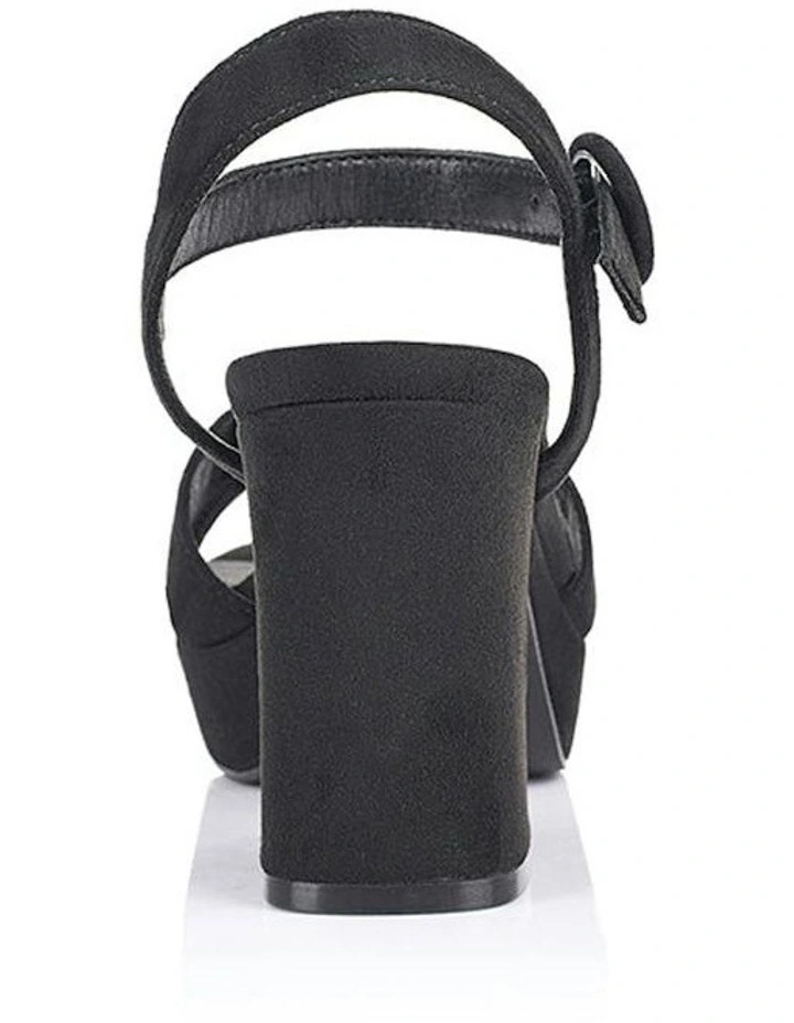 Heppell Platform Heels in Black Micro image 3