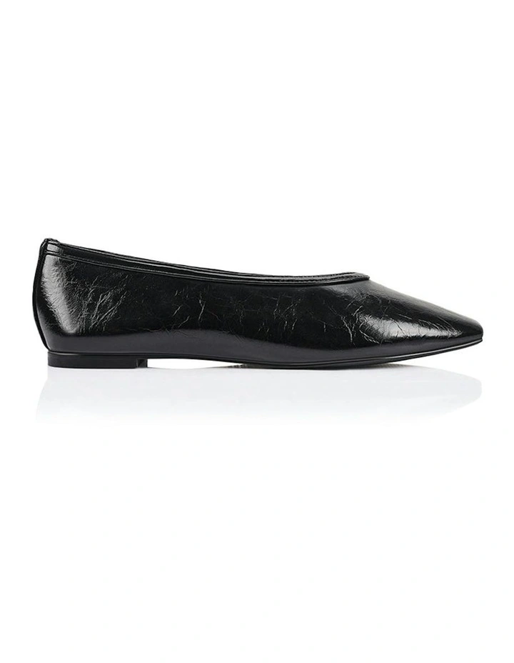 Euphoria Ballet Flats in Black Crinkle image 1