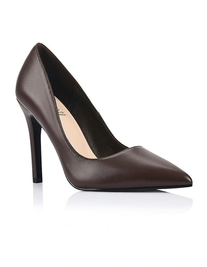 Mikayla Stiletto Heel Pumps in Chocolate Brown image 2