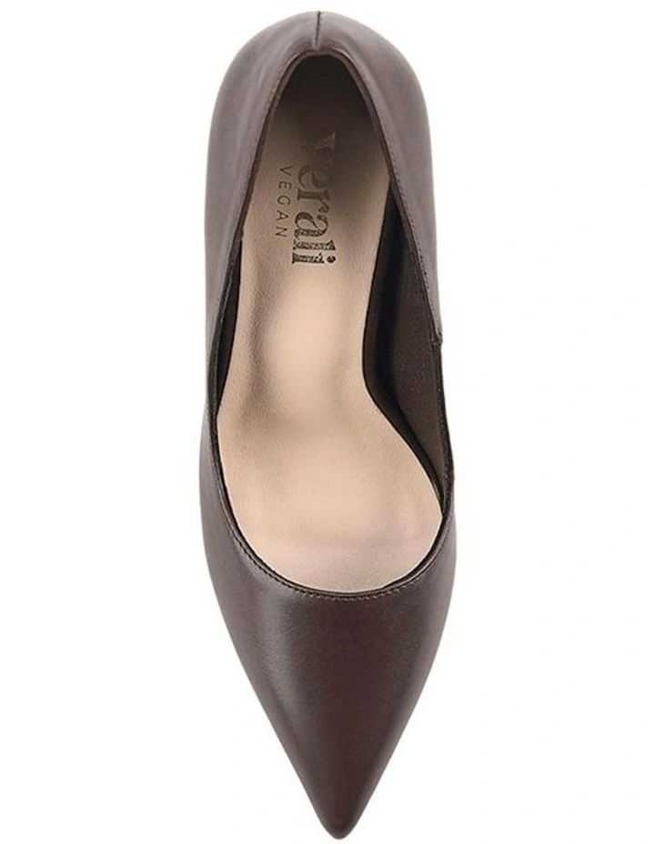 Mikayla Stiletto Heel Pumps in Chocolate Brown image 4