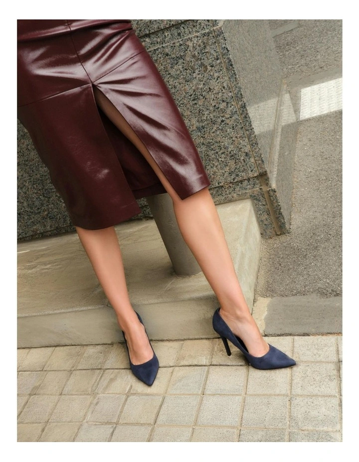 Mikayla Stiletto Heel Pumps in Navy image 2