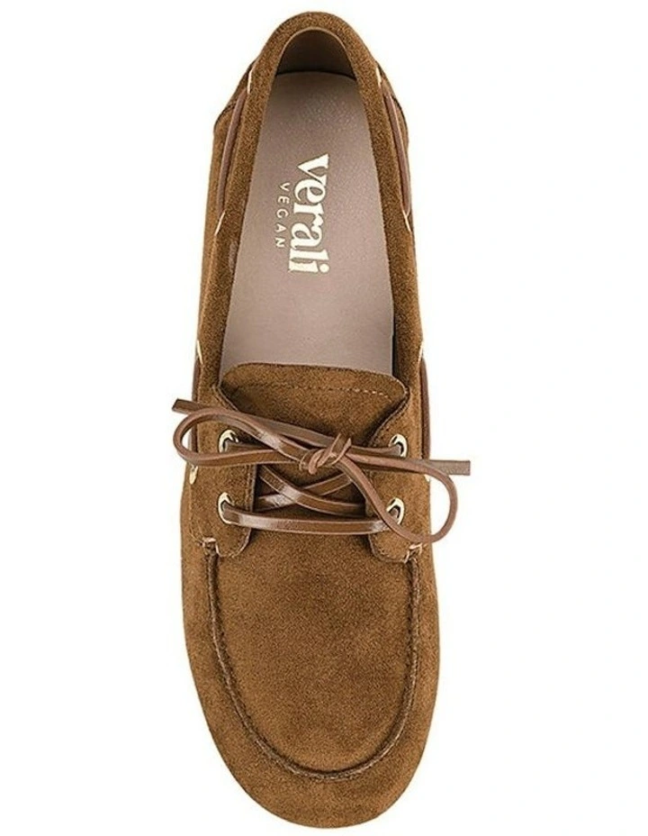 Brody Boat Shoes in Chestnut Tan Micro image 4