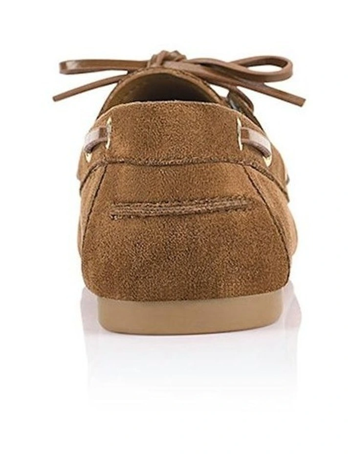 Brody Boat Shoes in Chestnut Tan Micro image 5