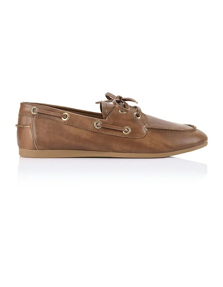 Brody Boat Shoes in Tan Distressed image 1