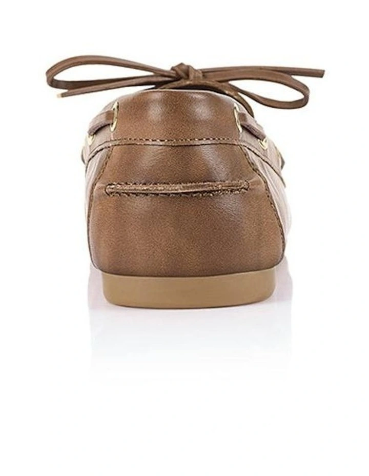 Brody Boat Shoes in Tan Distressed image 3