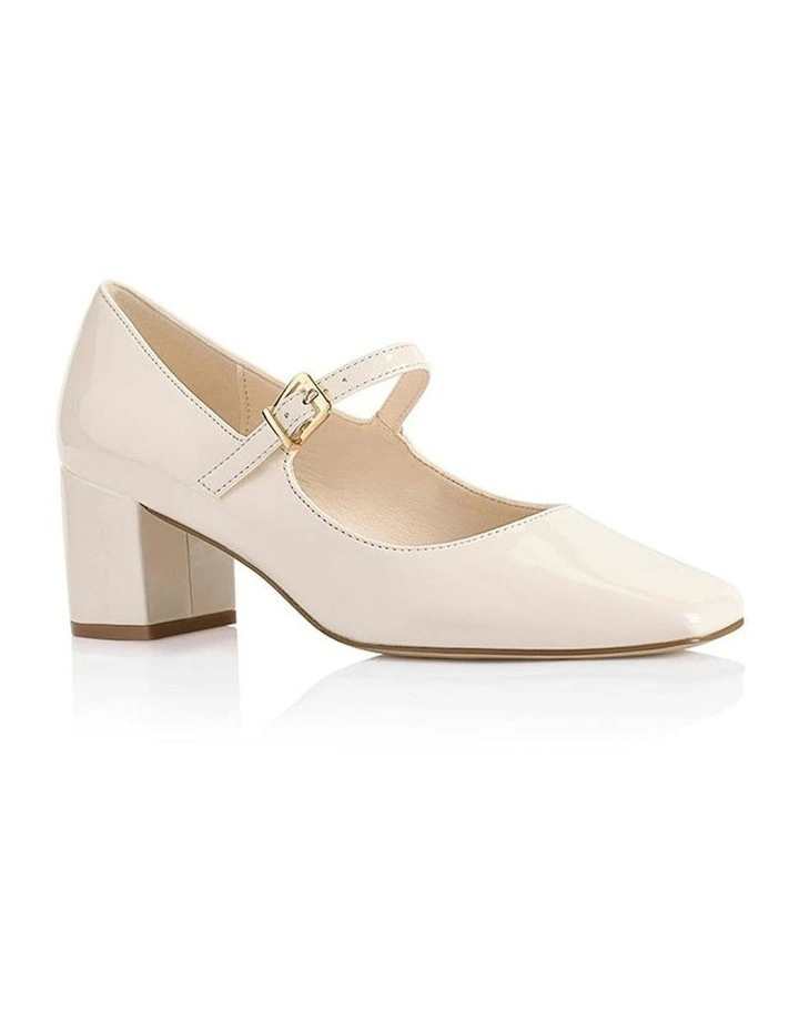 Riley Mary Jane Block Heels in Bone image 2