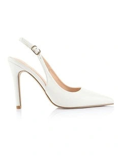 Miller Sling Back Stilettos in White
