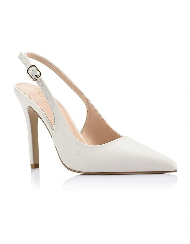 Miller Sling Back Stilettos in White image 2