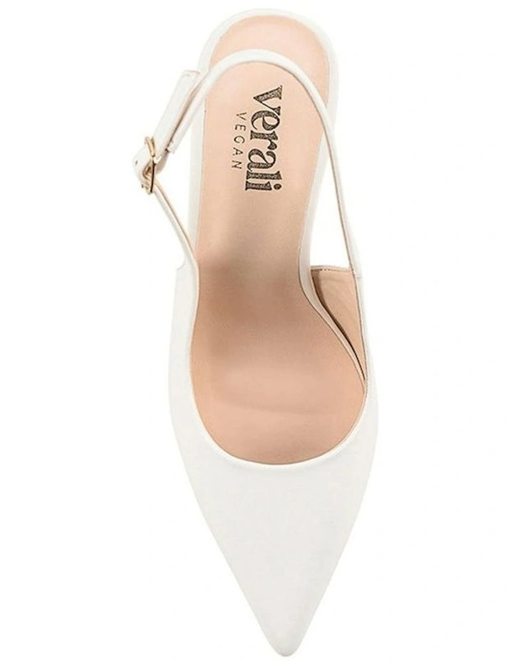 Miller Sling Back Stilettos in White image 5