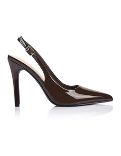 Miller Sling Back Stilettos in Chocolate