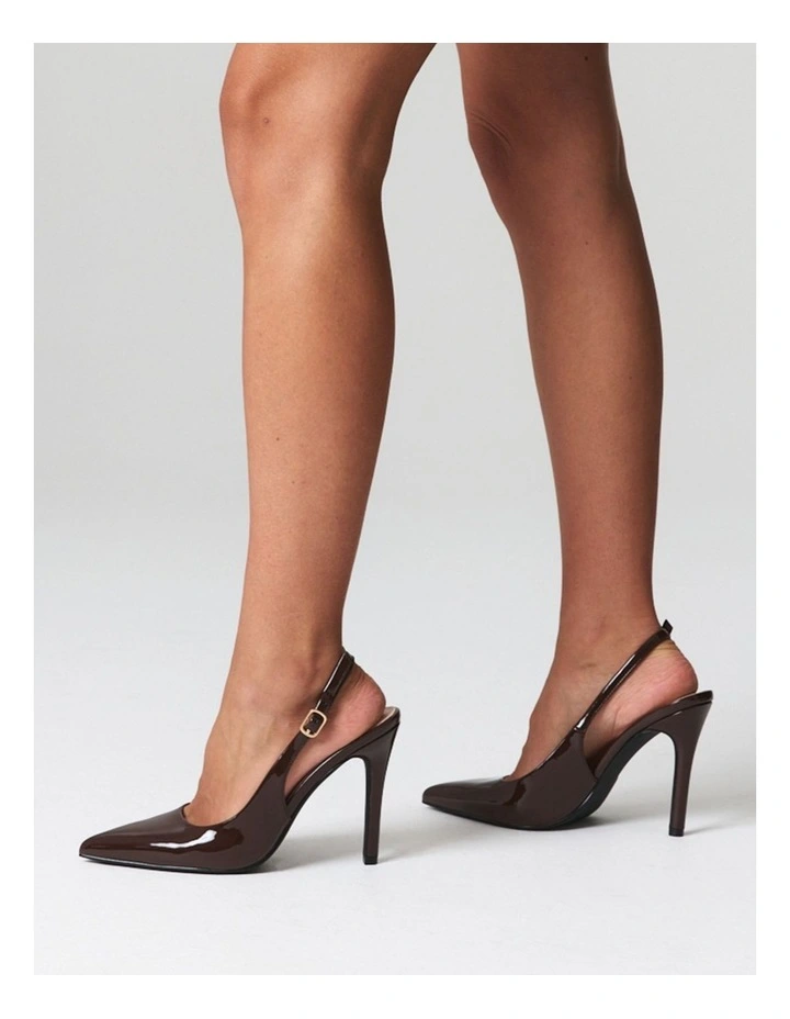 Miller Sling Back Stilettos in Chocolate image 2