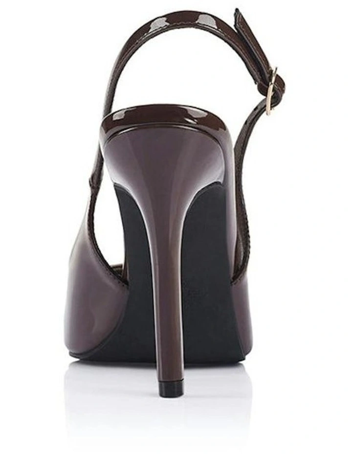 Miller Sling Back Stilettos in Chocolate image 3