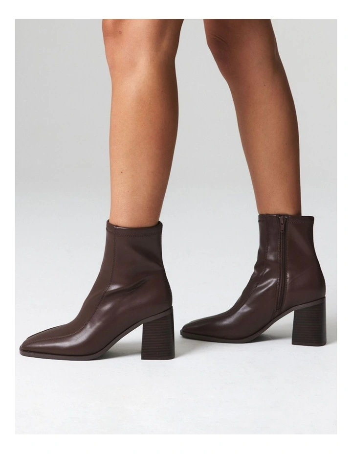 Lively Stretch Ankle Boots in Chocolate image 2