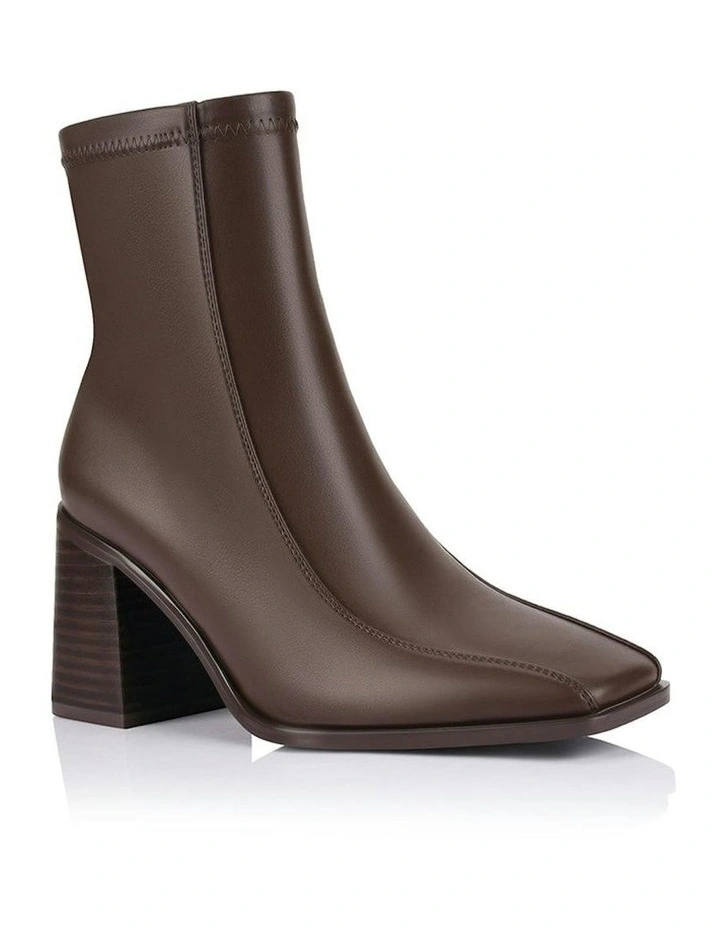 Lively Stretch Ankle Boots in Chocolate image 3