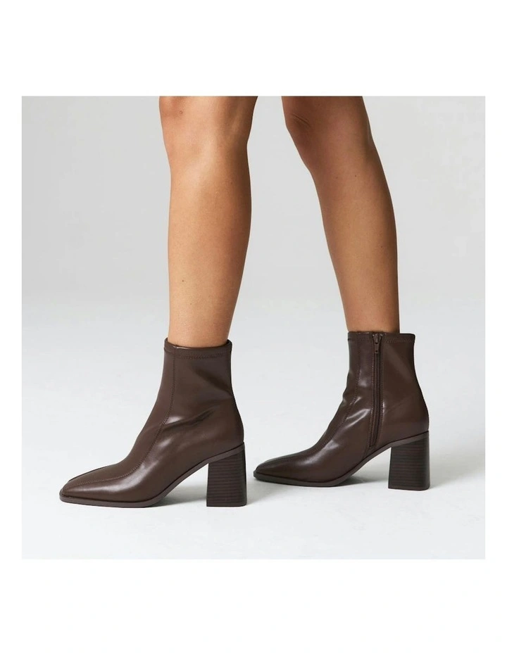 Lively Stretch Ankle Boots in Chocolate image 5