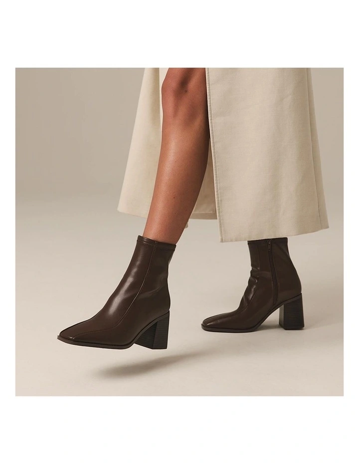 Lively Stretch Ankle Boots in Chocolate image 7