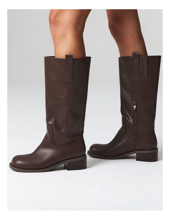 Rogue Knee High Boots in Chocolate Brown image 2