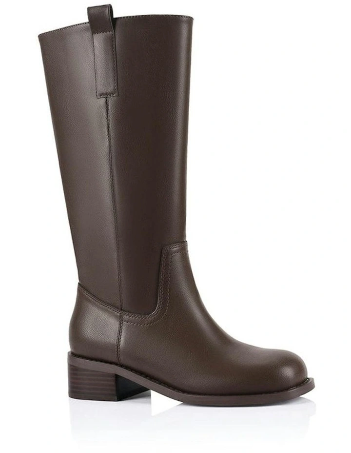 Rogue Knee High Boots in Chocolate Brown image 2