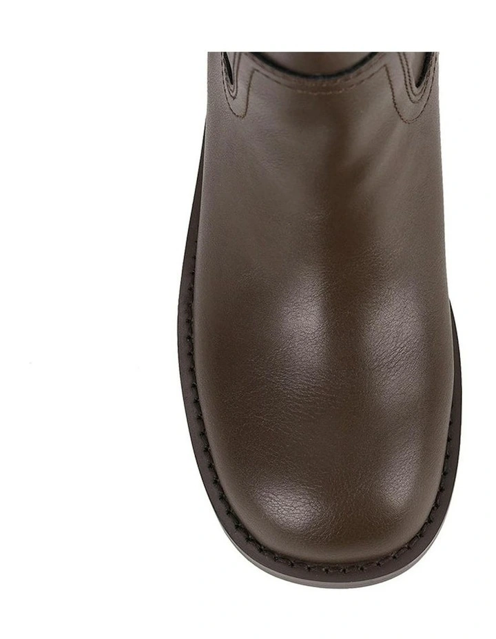 Rogue Knee High Boots in Chocolate Brown image 3