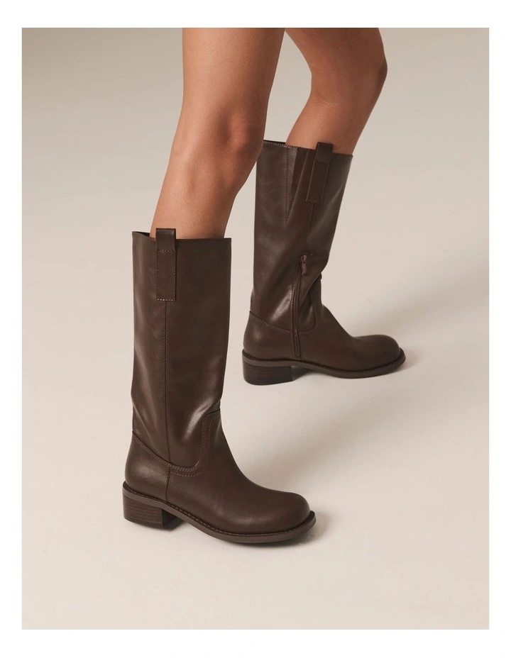 Rogue Knee High Boots in Chocolate Brown image 4