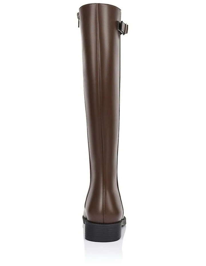Garfield Flat Knee High Boots - Chocolate Brown image 3