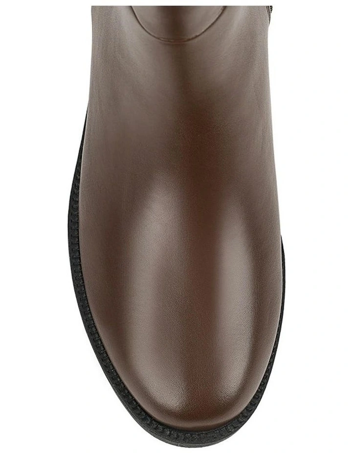 Garfield Flat Knee High Boots - Chocolate Brown image 4
