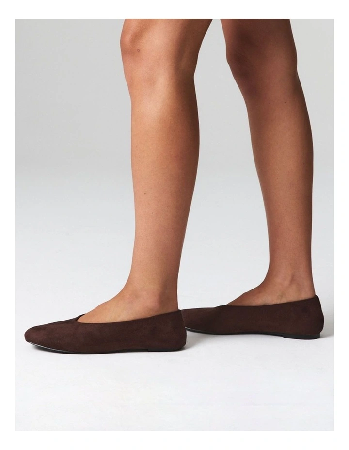 Euan Ballet Flats in Chocolate image 2