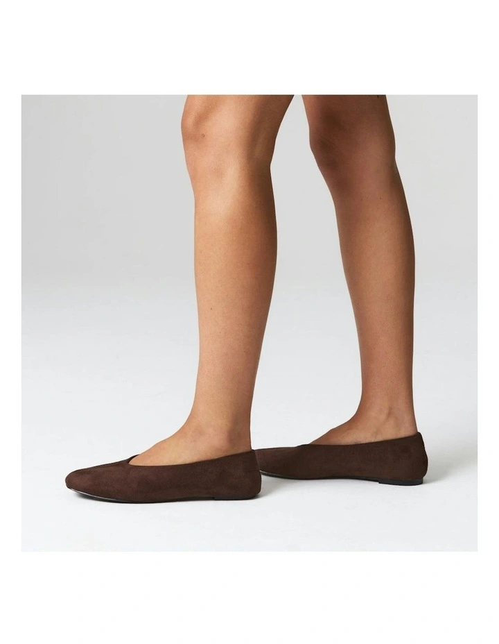 Euan Ballet Flats in Chocolate image 5