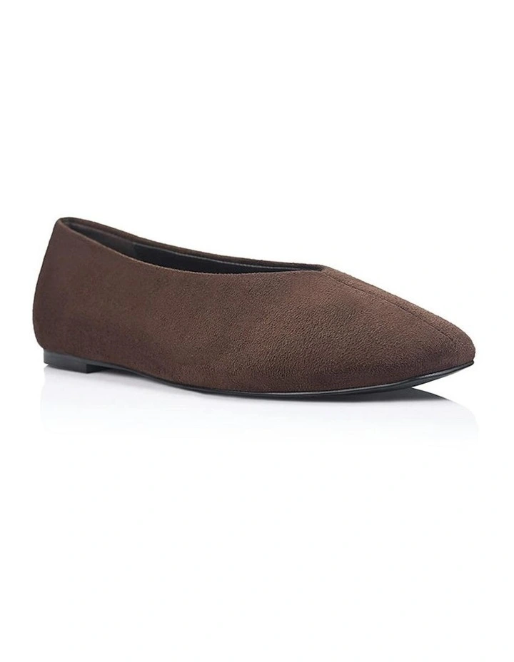 Euan Ballet Flats in Chocolate image 7