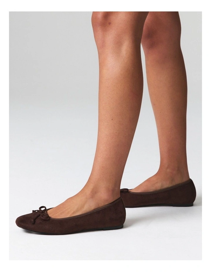 Eugenie Ballet Flats in Chocolate image 2