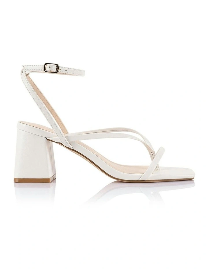 Status Block Heel Sandals in Chalk White image 1