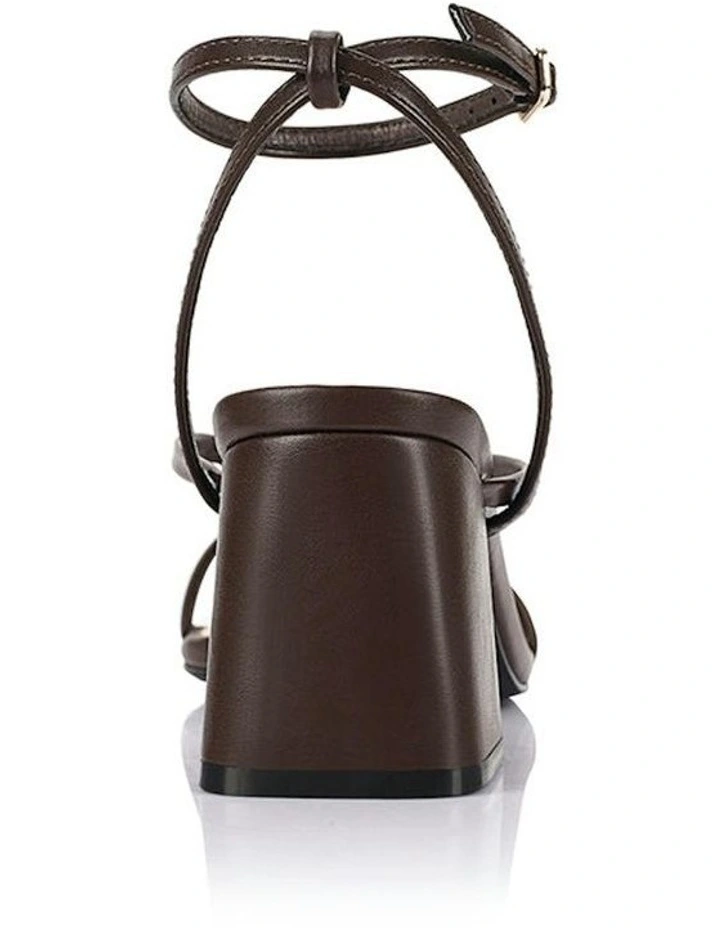 Status Block Heel Sandals in Chocolate Brown image 3