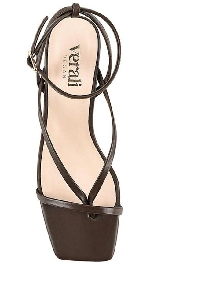 Status Block Heel Sandals in Chocolate Brown image 4