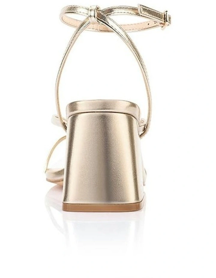 Status Block Heel Sandals in Champagne Gold image 3