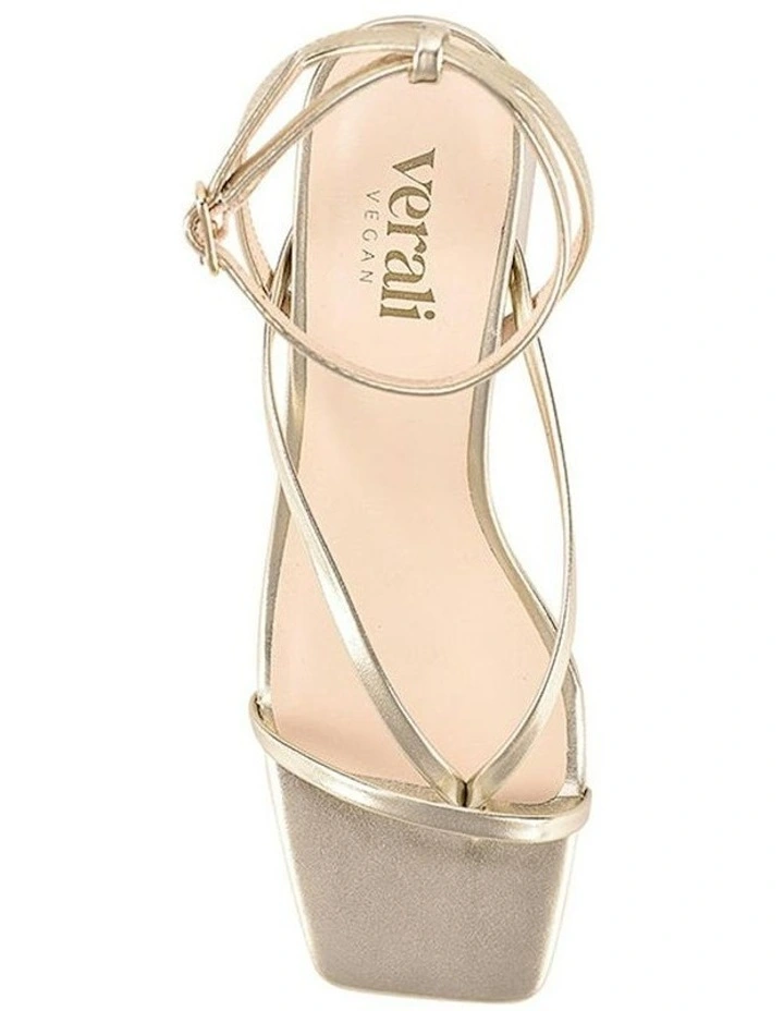 Status Block Heel Sandals in Champagne Gold image 4