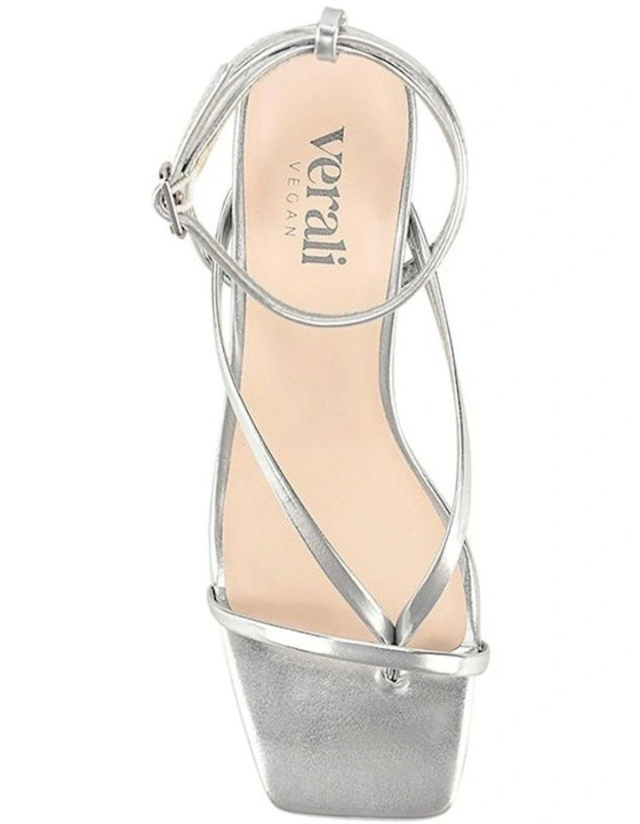 Status Block Heel Sandals in Silver image 5