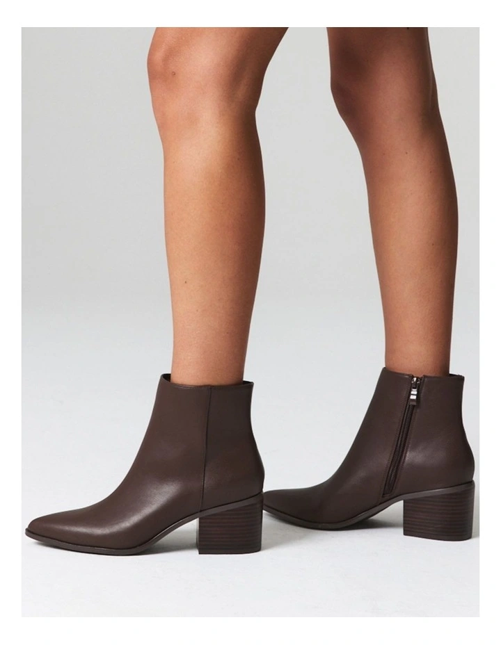 Fiona Ankle Boots in Chocolate Brown image 2