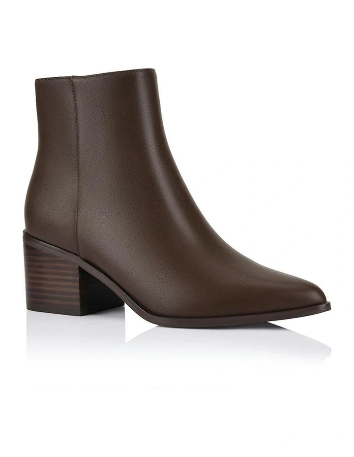 Fiona Ankle Boots in Chocolate Brown image 2